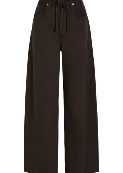 Brynn drawstring wide-leg jeans