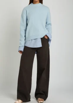 Brynn drawstring wide-leg jeans