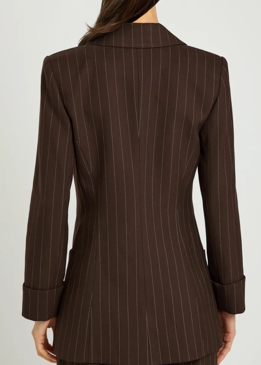 Burns pinstriped twill blazer