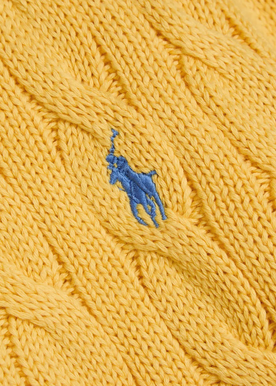 Cable-knit cotton cardigan
