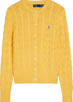 Cable-knit cotton cardigan