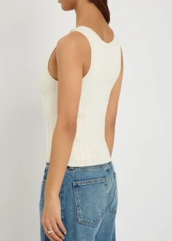 Cable knit tank top