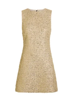 Cade metallic-weave tweed mini dress