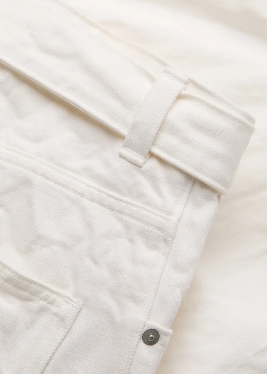 Cahun belted tapered-leg jeans