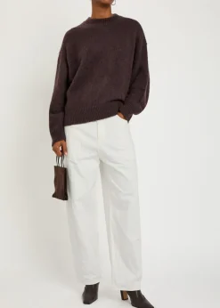 Cahun belted tapered-leg jeans