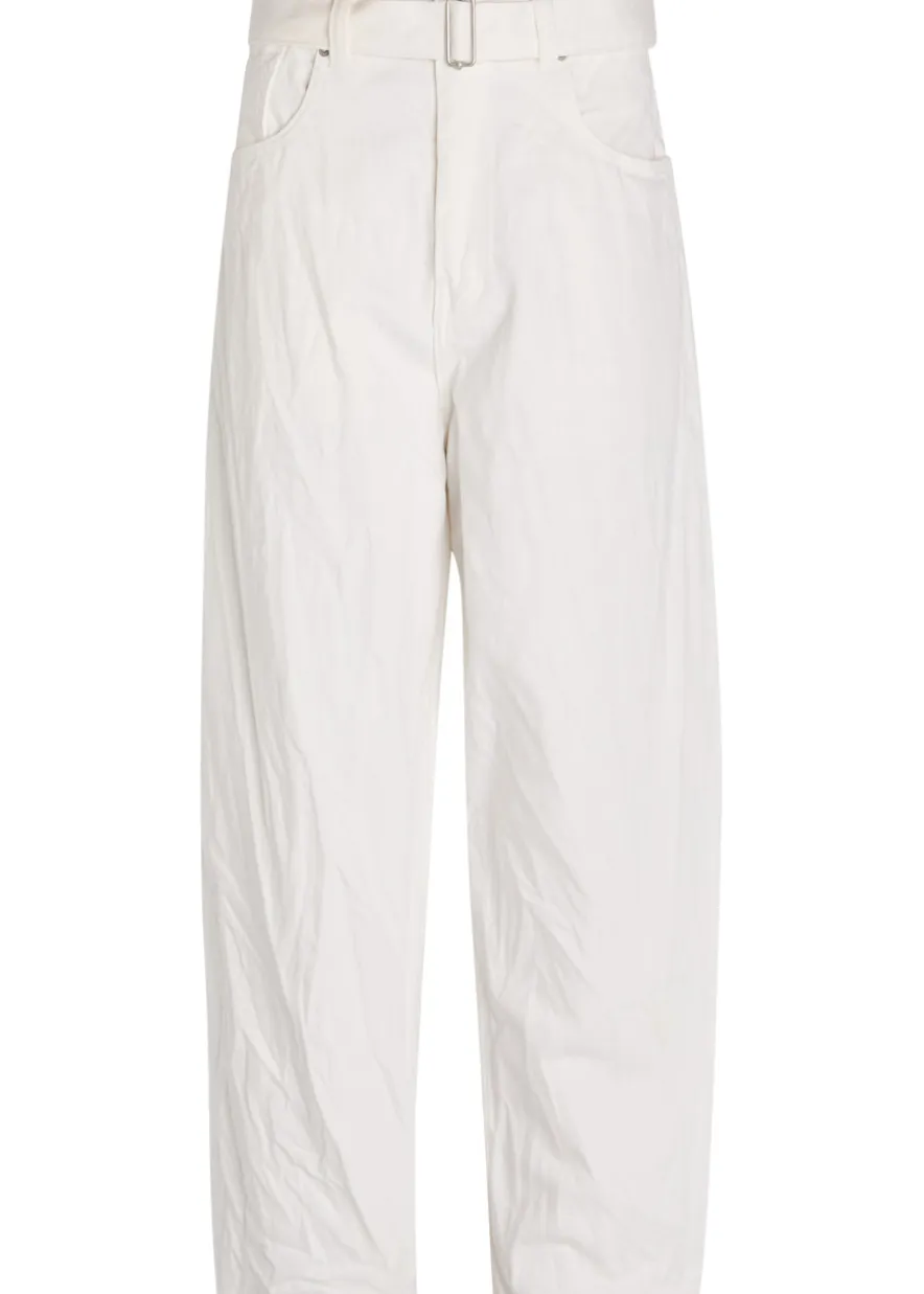 Cahun belted tapered-leg jeans