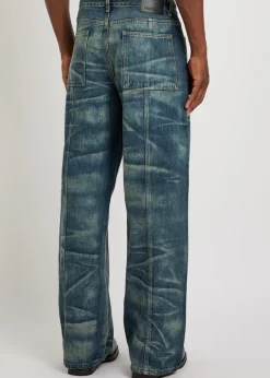 Cale faded relaxed straight-leg denim jeans