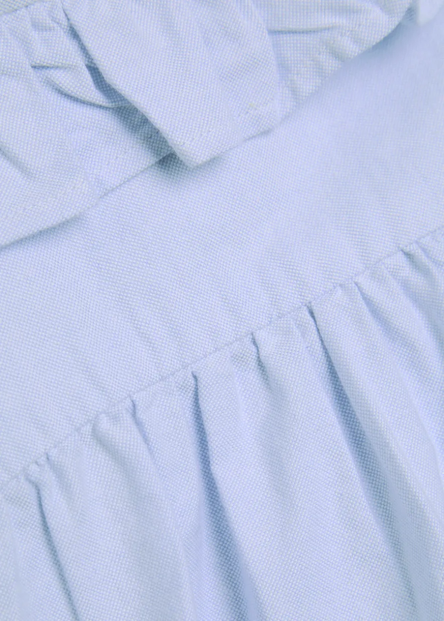 Calista ruffle cotton blouse