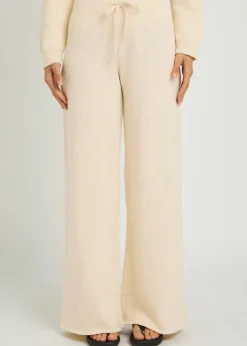 Calla wide-leg cotton-knit trousers