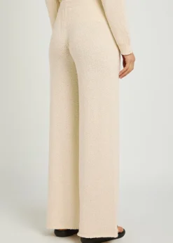 Calla wide-leg cotton-knit trousers