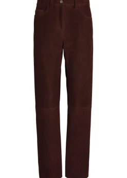 Callum straight-leg suede trousers