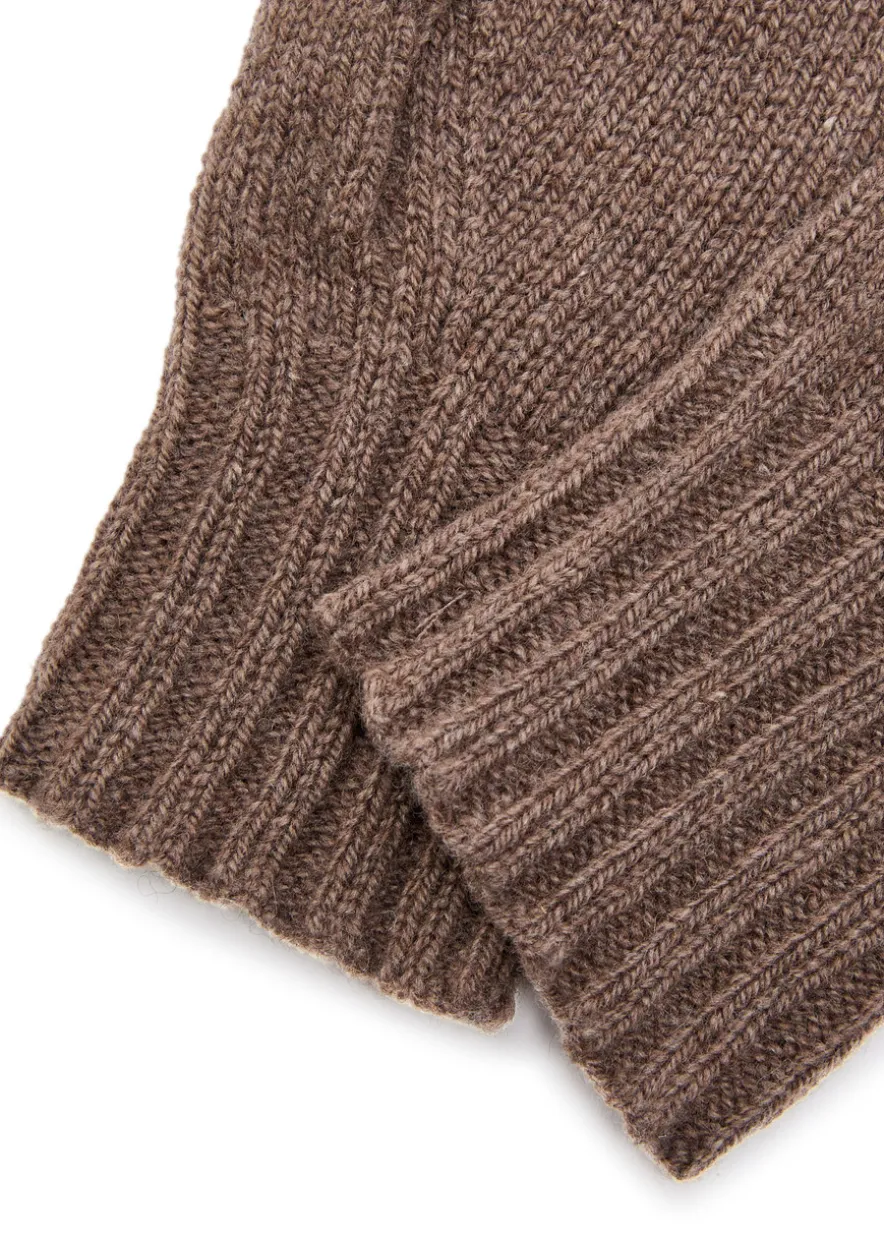 Calow cashmere and merino-blend gloves