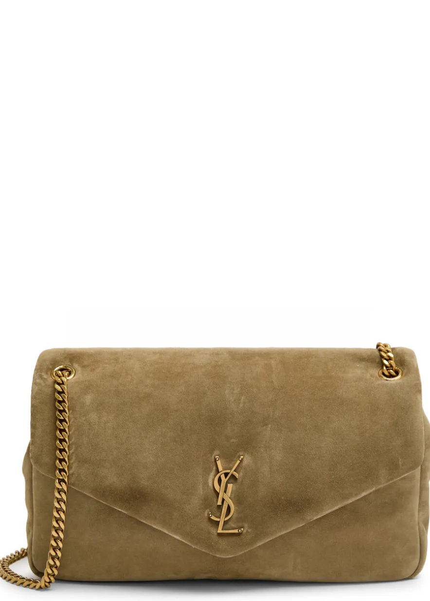 Calypso large padded suede shoulder bag