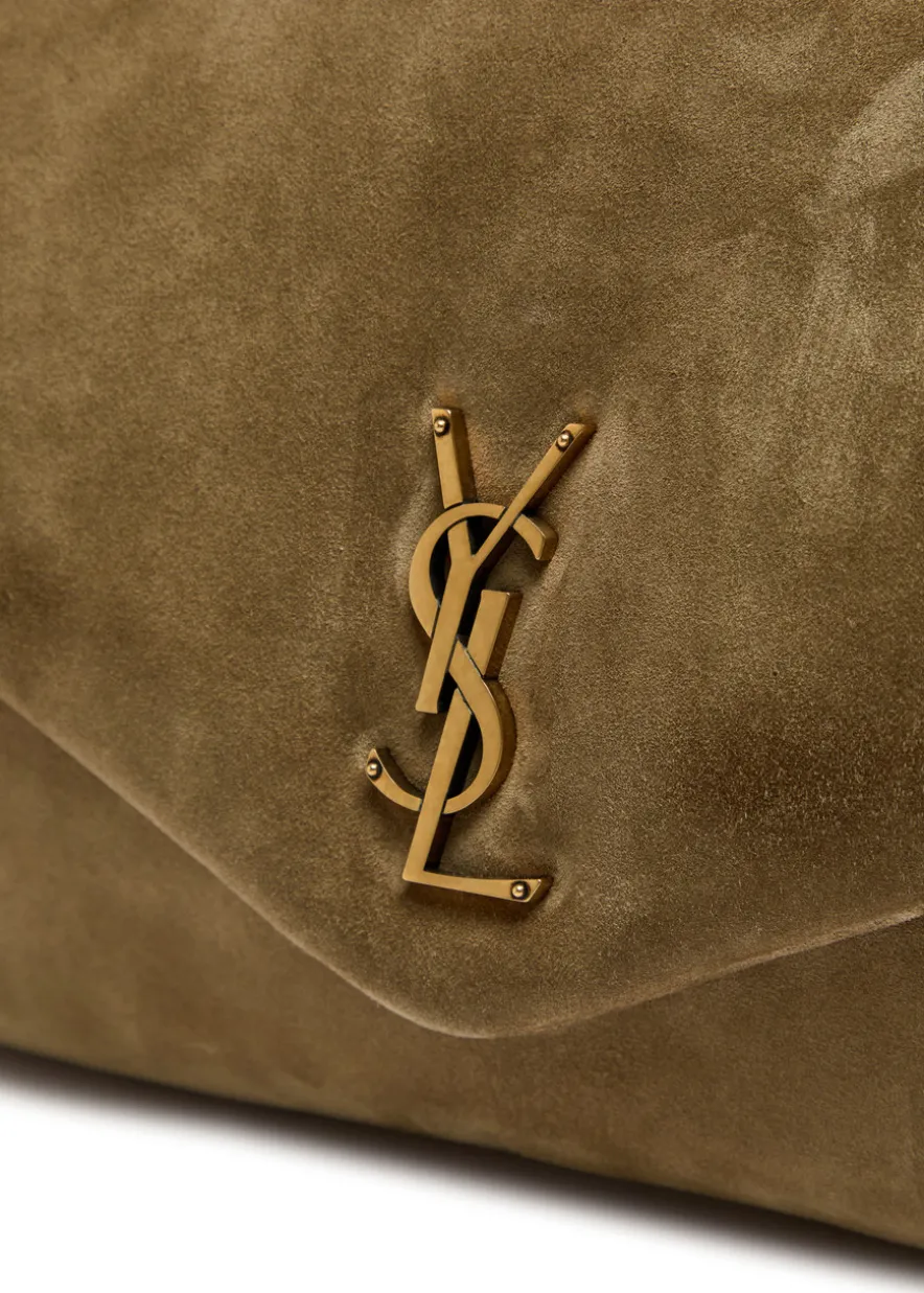 Calypso large padded suede shoulder bag