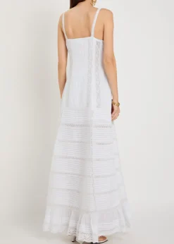 Calyx pintuck cotton maxi dress