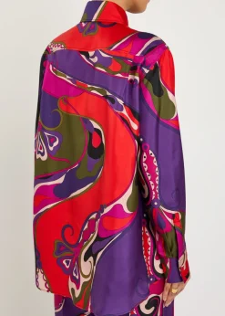 Camicia printed silk shirt