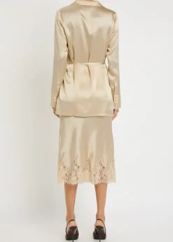 Camilla waist-tie silk shirt