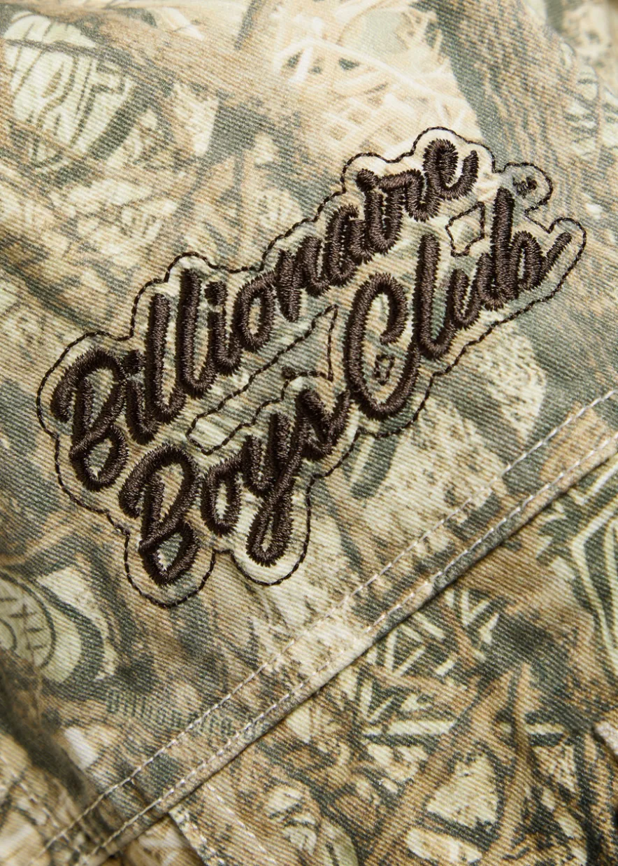 Camouflage logo-embroidered cotton jacket