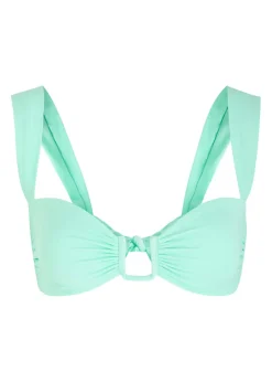 Cannes gathered bikini top