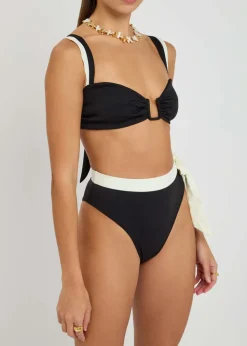 Cannes gathered bikini top
