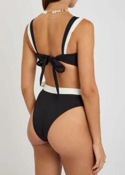 Cannes gathered bikini top