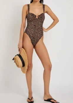 Cannes leopard-print swimsuit
