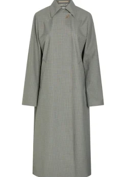 Capital checked woven trench coat