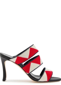 Capro 90 striped leather sandals