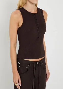Caralyn ribbed-knit tank