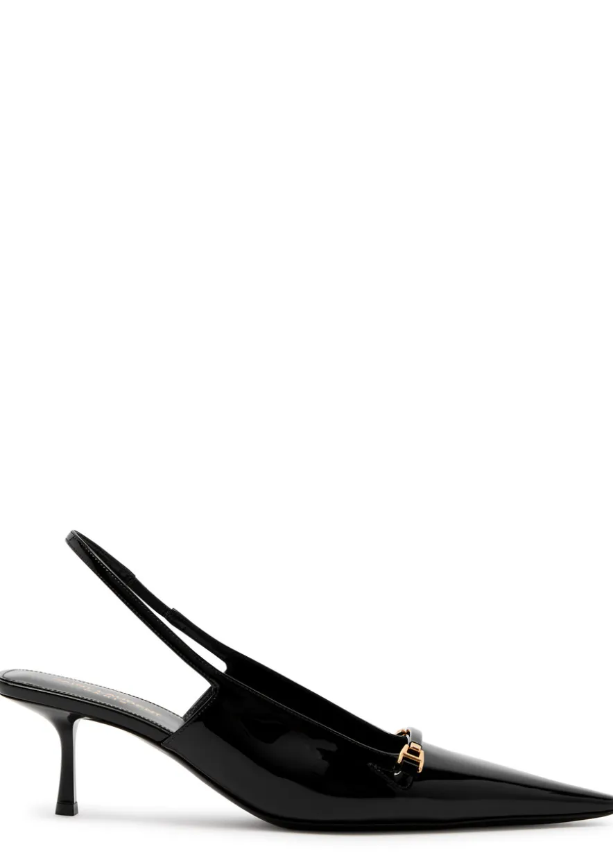 Carine 55 patent leather slingback pumps