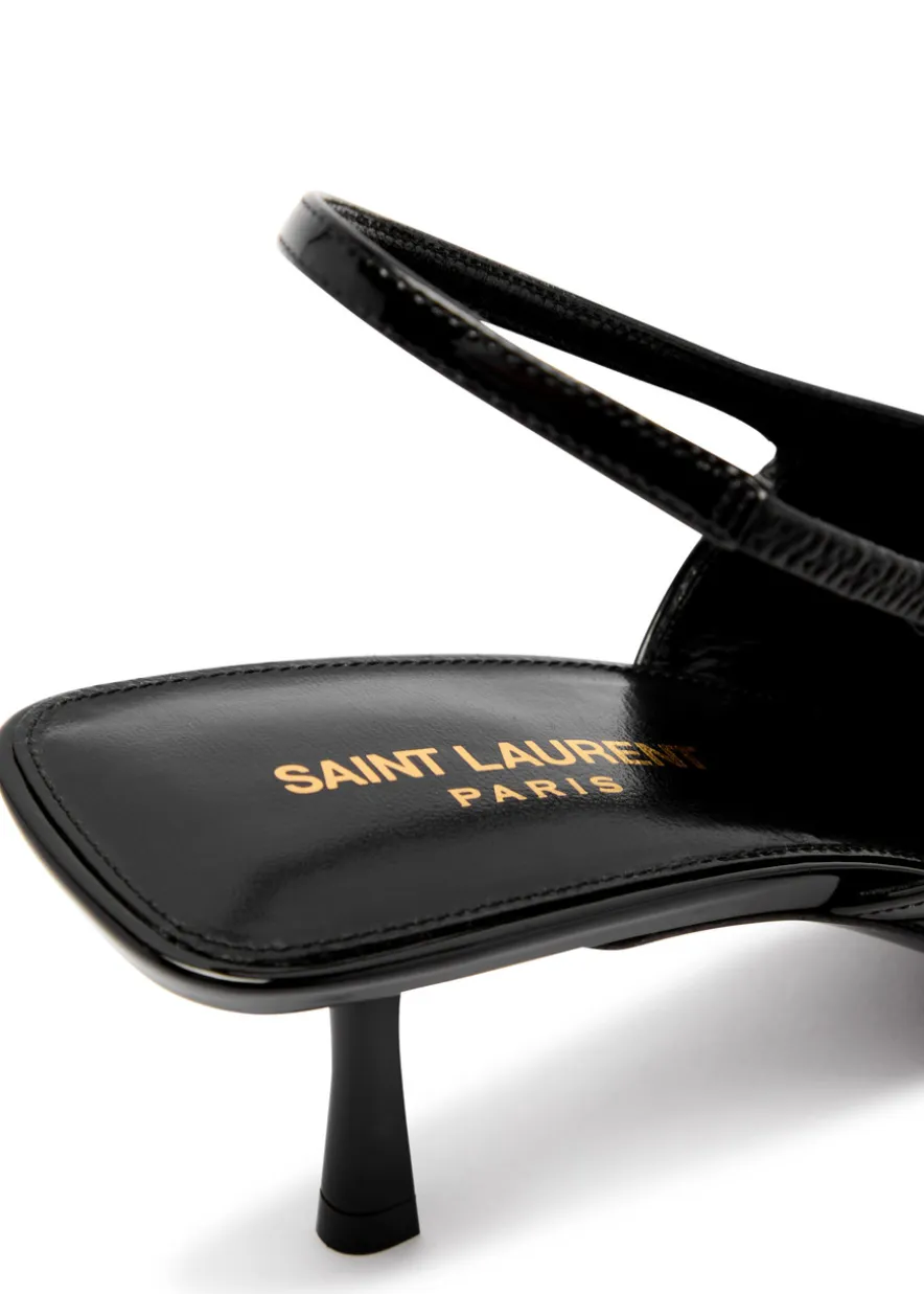 Carine 55 patent leather slingback pumps