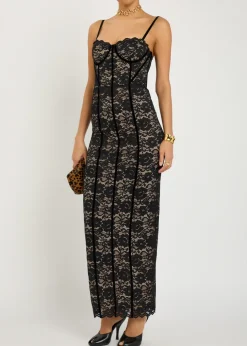 Carissa floral-lace maxi dress