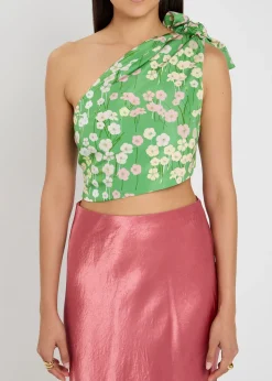 Carlotta floral-print shell top