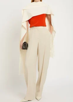 Carolyn straight-leg twill trousers