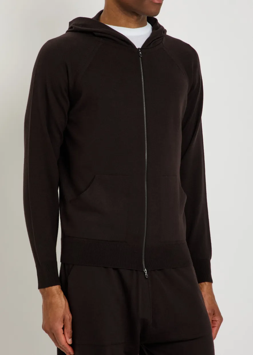 Carty hooded merino wool jumper