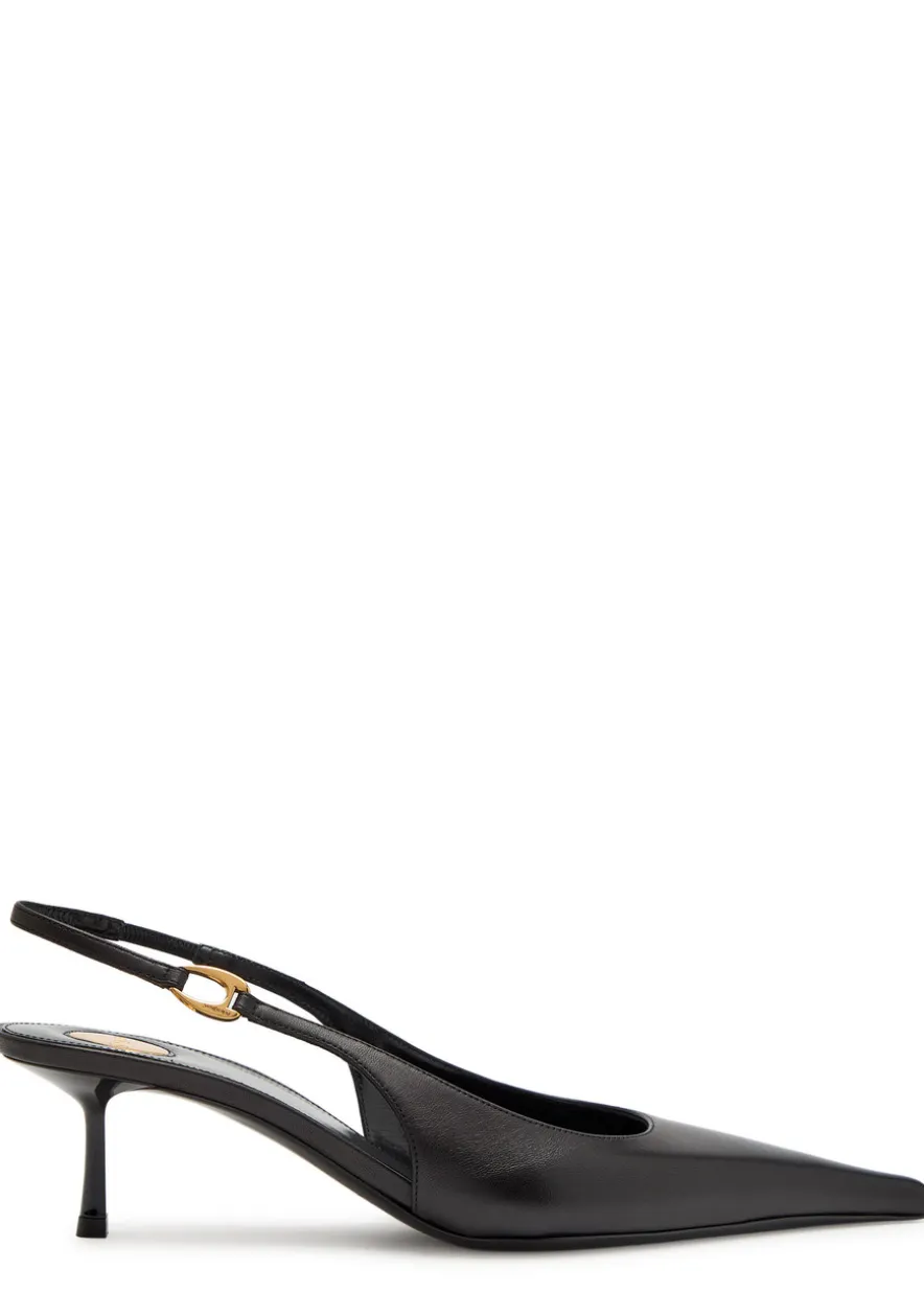 Casabiva 50 leather slingback pumps