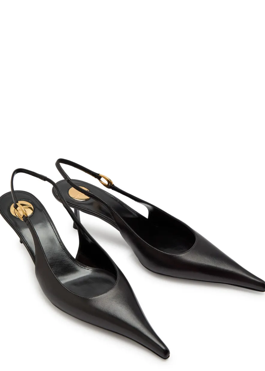 Casabiva 50 leather slingback pumps
