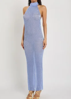 Casablanca sequin embellished stretch-mesh maxi dress
