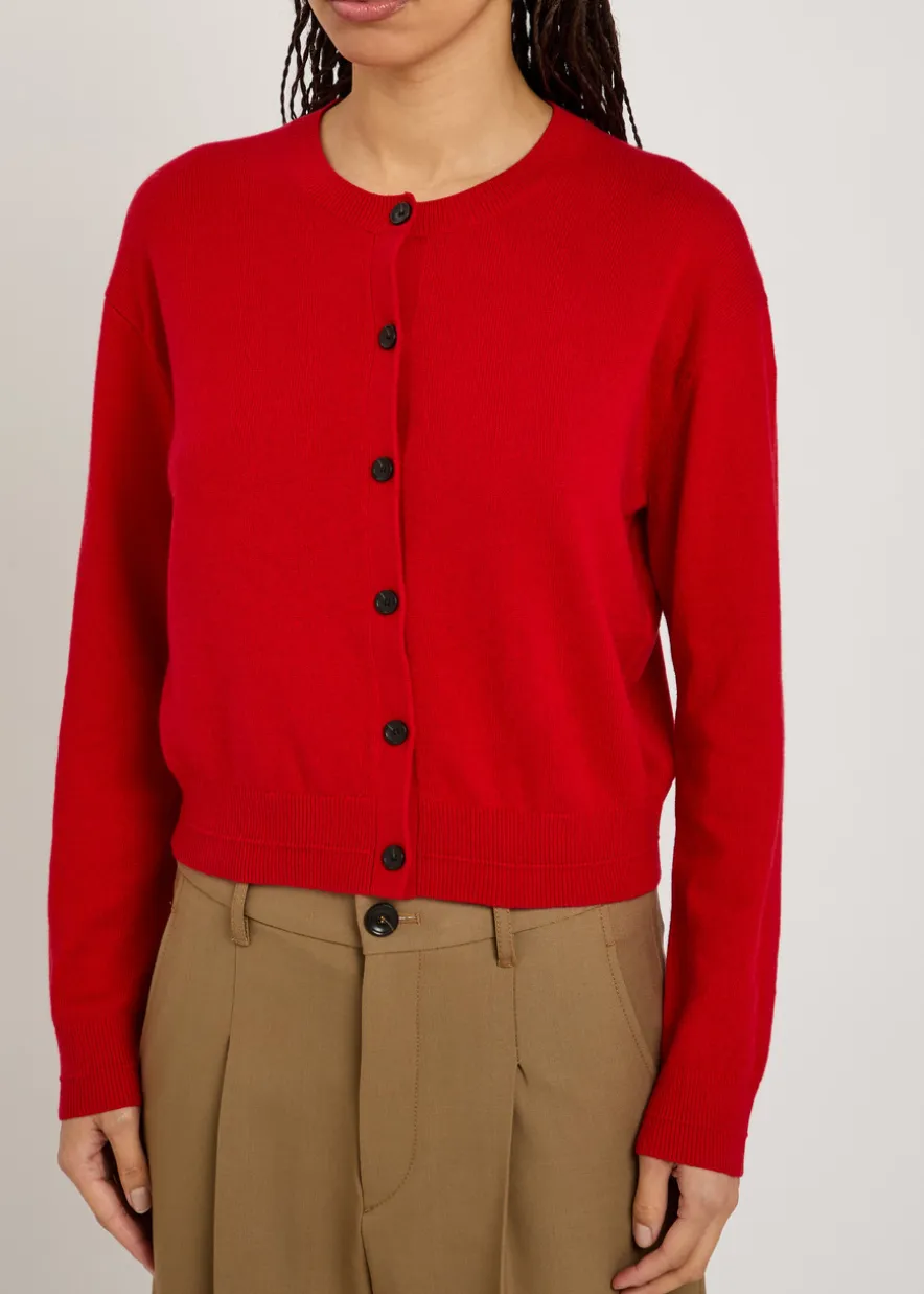 Cashmere and cotton-blend cardigan