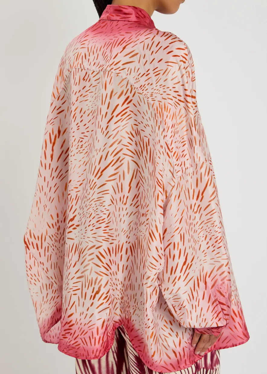 Casia printed silk shirt