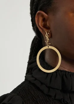 Cassandre logo hoop earrings