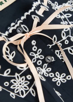 Cassara embroidered cotton top