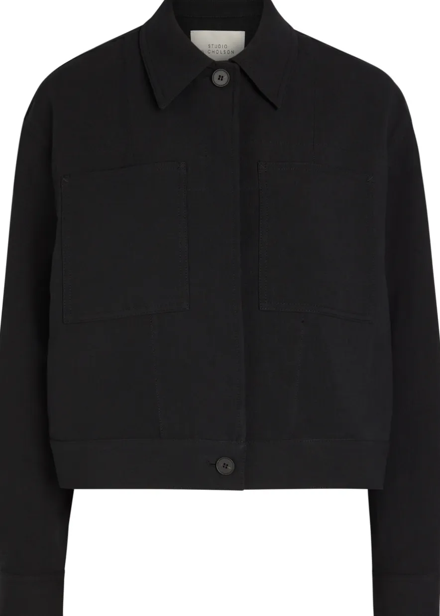 Casual cotton and linen-blend jacket