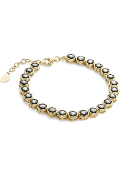 Cecily crystal-embellished 18kt gold-plated bracelet
