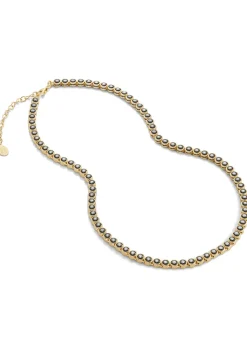 Cecily crystal-embellished 18kt gold-plated necklace