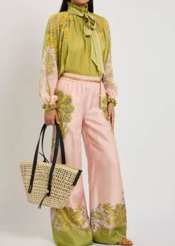Cerere printed silk blouse