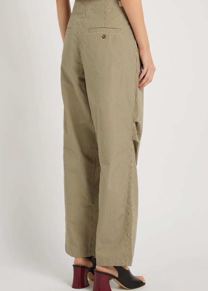 Ceryne striped cotton trousers