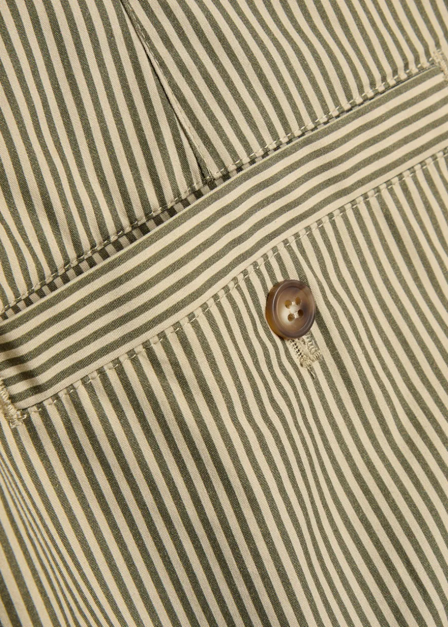 Ceryne striped cotton trousers
