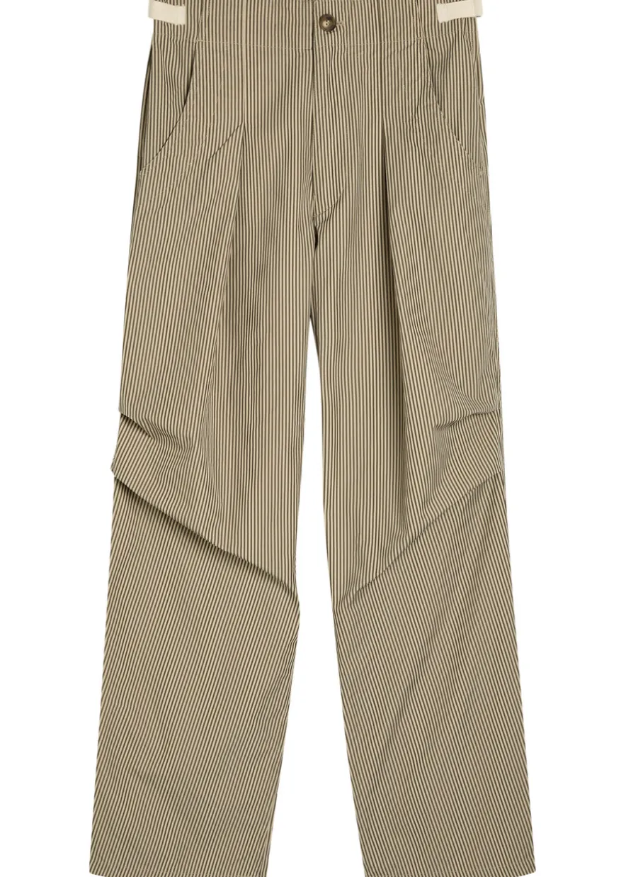 Ceryne striped cotton trousers
