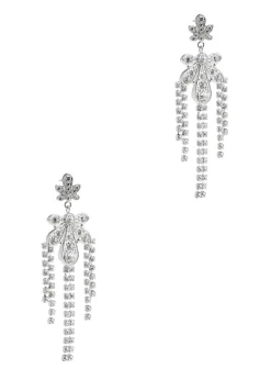 Chandelier crystal-embellished drop earrings